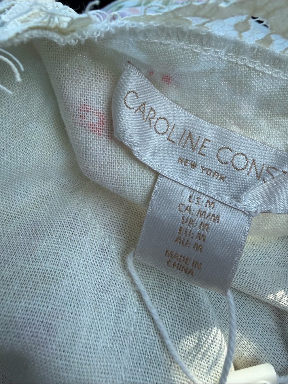 Caroline Constas Floral Maxi Lace Linen-Blend Dress - Picture 3 of 3